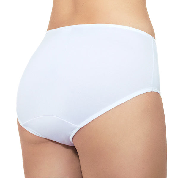  1-Pack Women's White Nylon and Lace Incontinence Panties 2X  (Fits Hip 45-48) : Health & Household