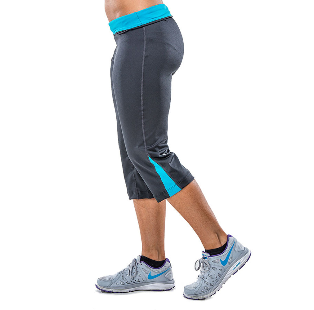 Capris Pants for Women – Sweat & Odor Free – Aqua – FANNYPANTS®