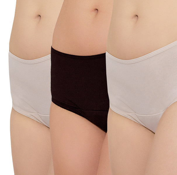 Freedom Period Panties Set – 1 Black, 2 Nude - FANNYPANTS® Incontinence panties/ briefs