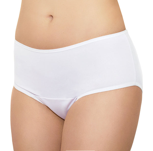 Ladies Plain White Waterproof Incontinence Briefs Pants Knickers 8/30 plus  size 