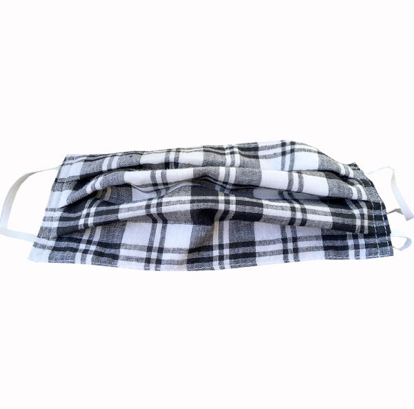 Hand Sewn Mask - Black Plaid - FANNYPANTS® Incontinence panties/ briefs