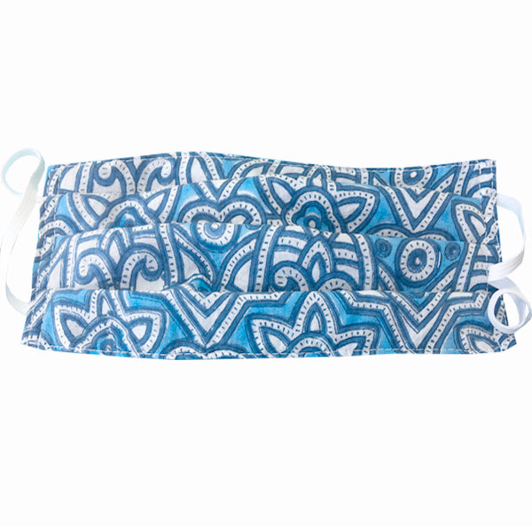 Hand Sewn Mask 2 - Vintage Tile - FANNYPANTS® Incontinence panties/ briefs