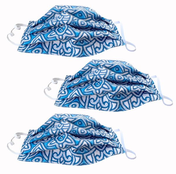 Hand Sewn Masks 1 - Vintage Tile (Set of 3) - FANNYPANTS® Incontinence panties/ briefs
