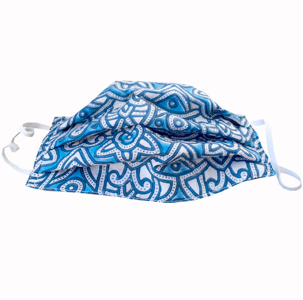 Hand Sewn Mask 1 - Vintage Tile - FANNYPANTS® Incontinence panties/ briefs