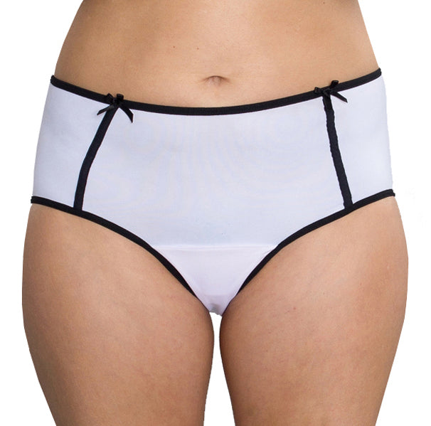 Midnight – White – Women’s Incontinence Underwear - FANNYPANTS® Incontinence panties/ briefs