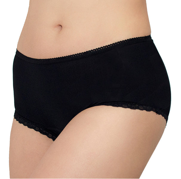 Spotlite Period Panties – Pitch Black - FANNYPANTS® Incontinence panties/ briefs