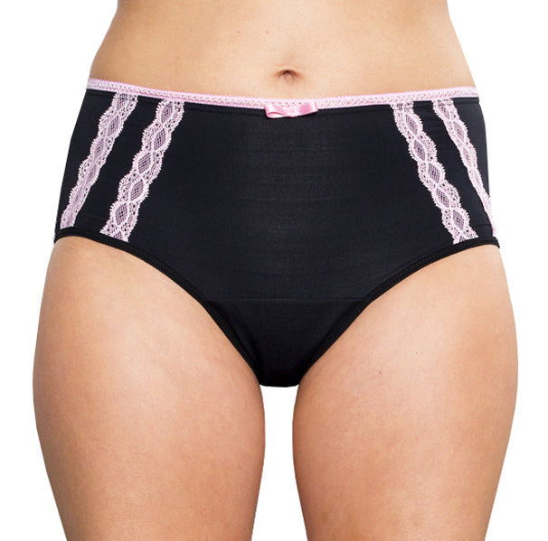 Venice – Black – Women’s Incontinence Underwear - FANNYPANTS® Incontinence panties/ briefs