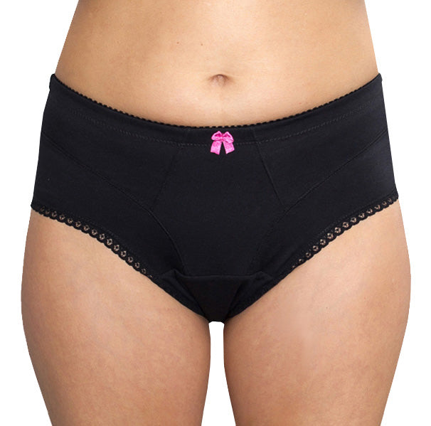 Viva – Black – Women’s Incontinence Underwear - FANNYPANTS® Incontinence panties/ briefs