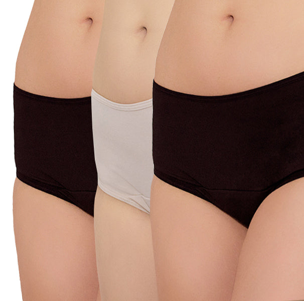 Freedom Period Panties Set – 1 Nude, 2 Black - FANNYPANTS® Incontinence panties/ briefs